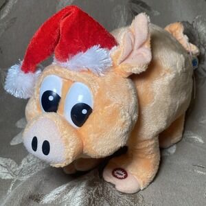 Kids Of America 2005 Orange Christmas Santa Pig Oinks To Dashing Through Snow